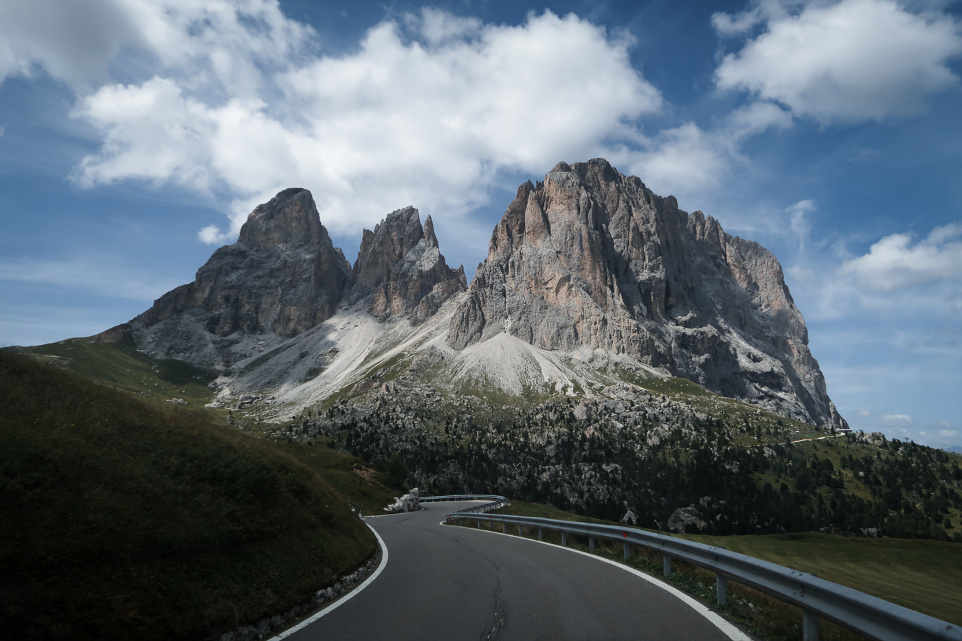 Vista panoramica del passo Sella
